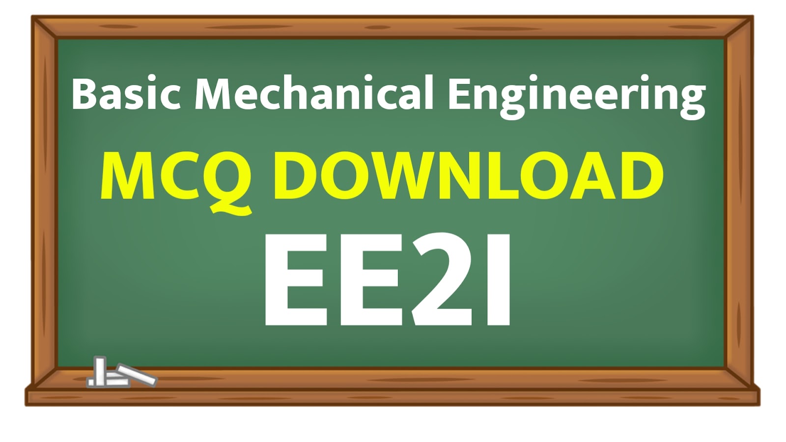 Basic Mechanical Engineering MCQ Download