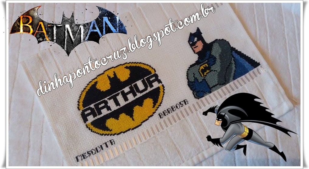 Batman Em Ponto Cruz Dinha Ponto Cruz: Batman para bordar em ponto cruz