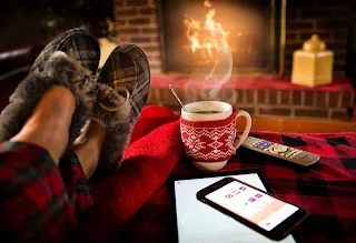 cosy room in winter season