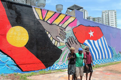 Save the West Papua Friendship Mural on Larrakia Land Darwin, Australia