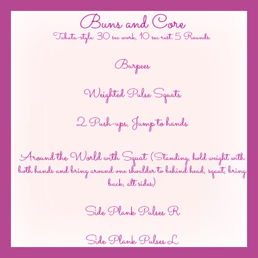 Golden Teacup Buns and Core workout and Breakfast