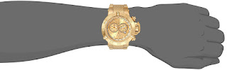 Invicta 14500 Subaqua Noma III Chronograph 18k Gold Ion-plated Stainless Steel Watch, with Swiss quartz movement and analog display