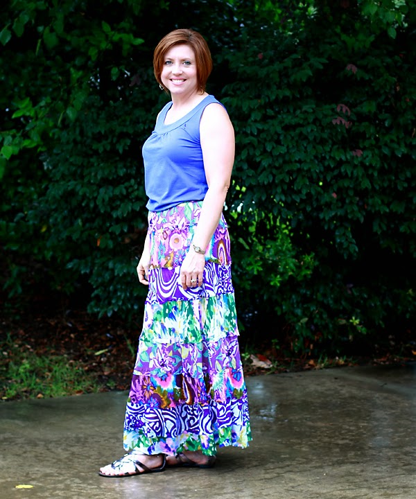 Savvy Southern Chic: Multi color maxi skirt- three ways