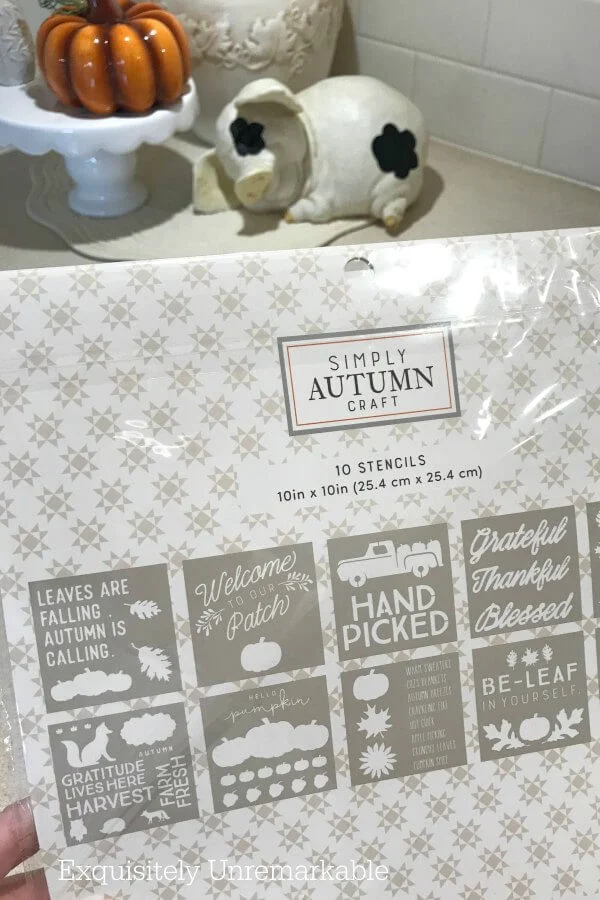 Fall Stencil Pack package displaying the included designs