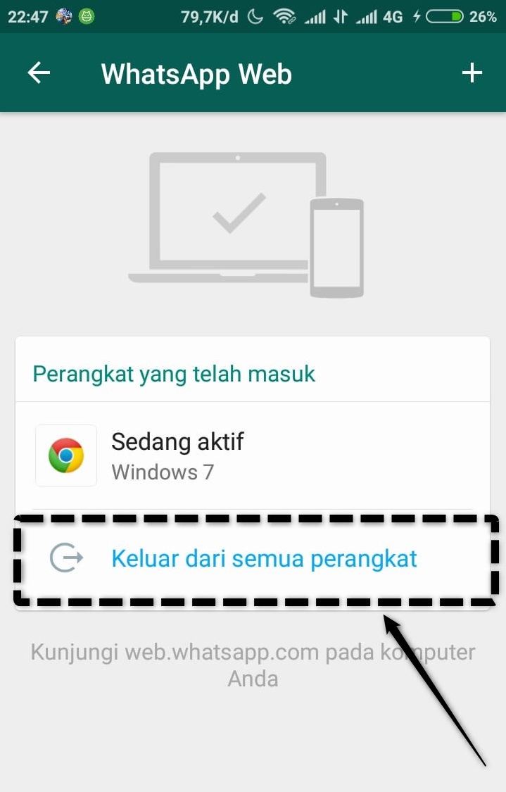 Cara Keluar / Logout Dari WhatsApp Web - Jagoan Kode