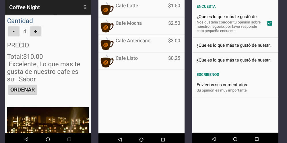 Android App, using List, Preferences and Layout Land