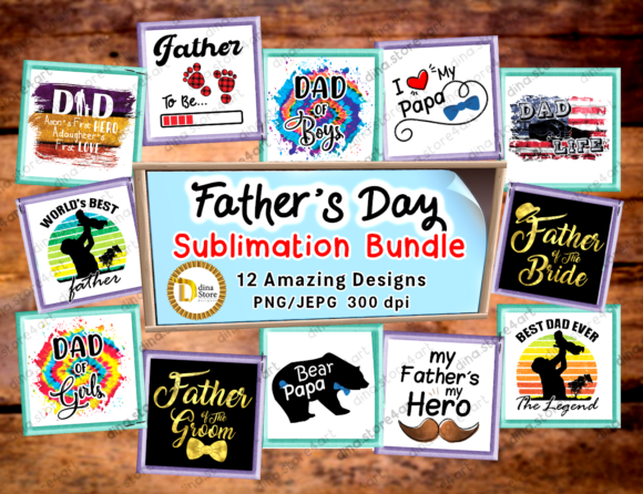 Download Father S Day Sublimation Bundle PSD Mockup Templates