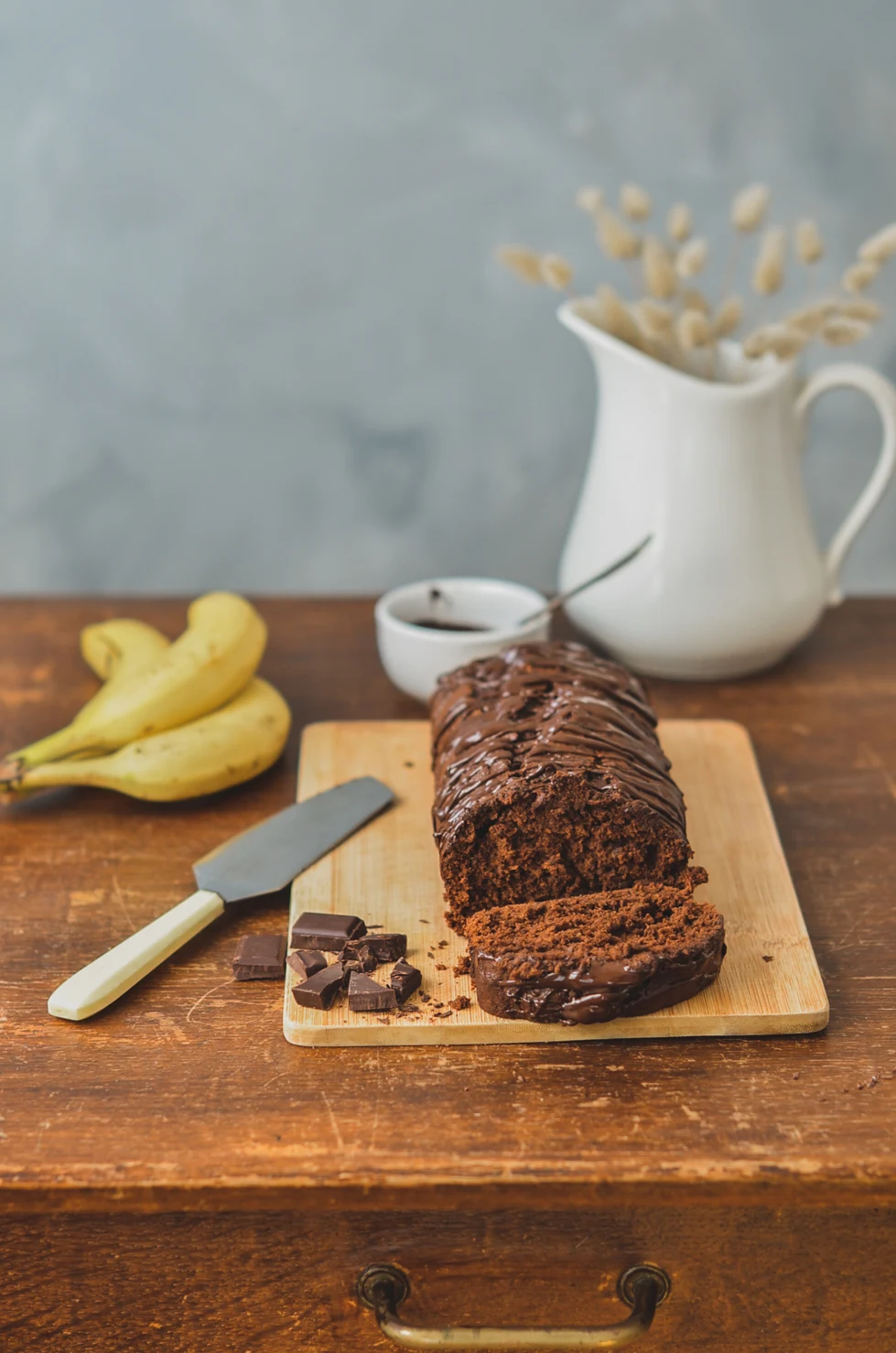 Cake Chocolat banane Vegan et healthy - Cerise et Praline