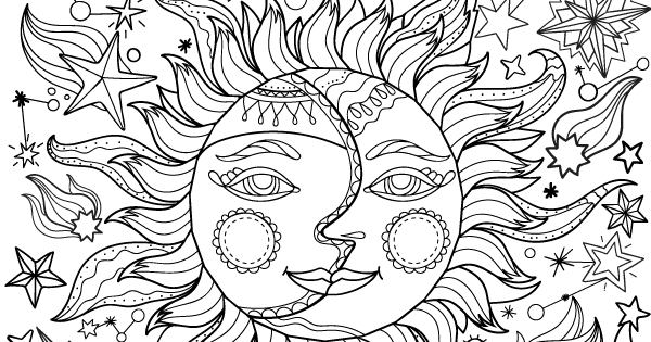 Sun And Moon Coloring Pages ~ Coloring Print