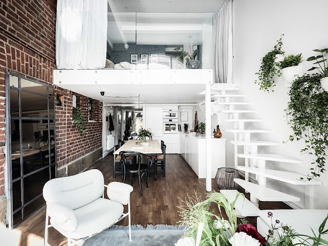 Swedish loft in an old industrial building