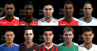 Faces: Bahoui, Cavaleiro, Dembele, Fritz, Gonalons, Jemerson, Kliment, Lezcano, Regasel, Schopf, Pes 2013