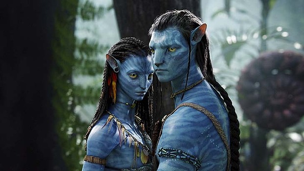 Sam Worthington and Zoe Saldana in Avatar images