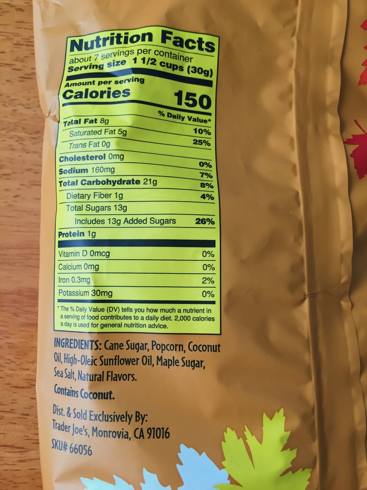 Trader Joe's Maple & Sea Salt Kettle Corn
