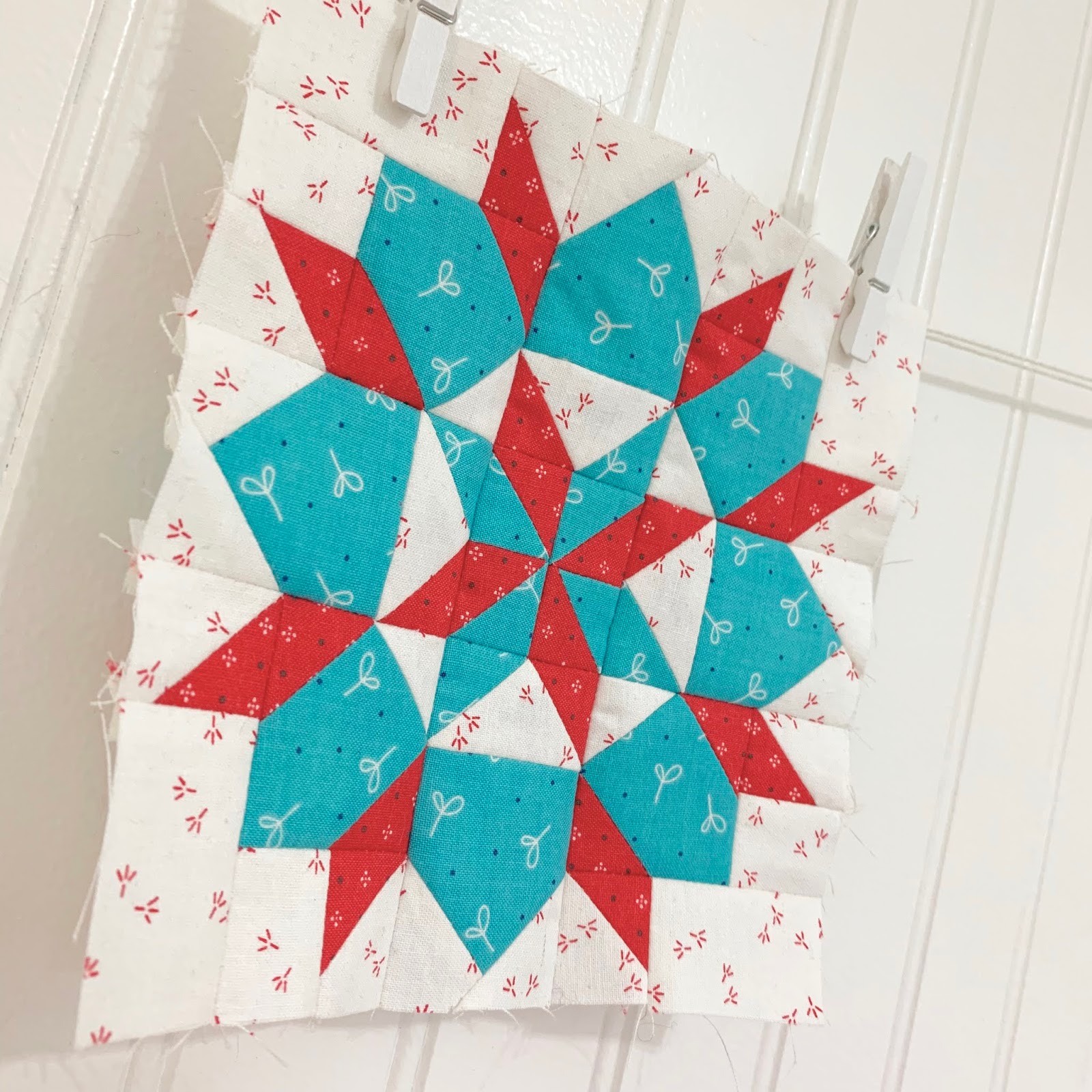 Bee In My Vintage Block Along Block One Grandma's Star Quilt Block Tutorial...with