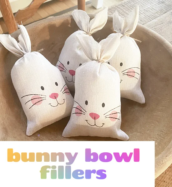 bunny pillows with Pinterest overlay