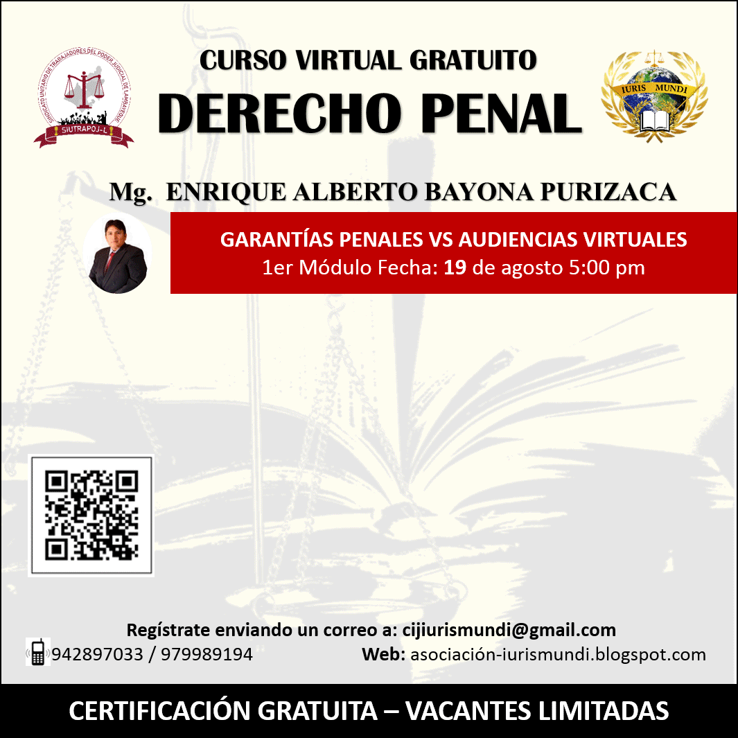 I Curso Virtual de Derecho Penal Iuris Mundi