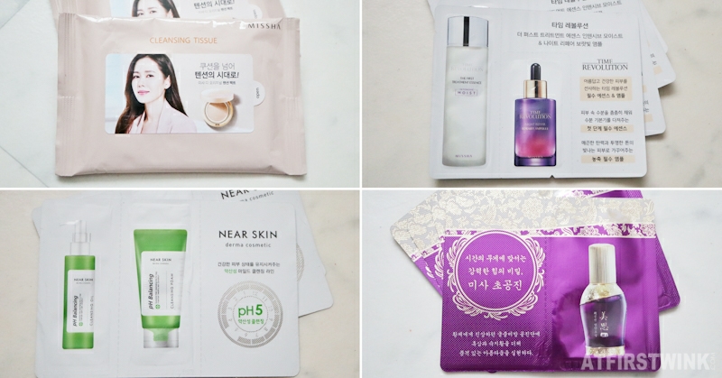 Missha samples freebies cleansing tissues