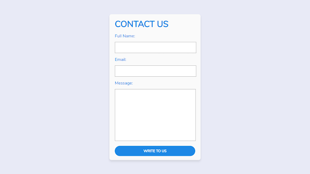 Modern Contact us Form in HTML and CSS 