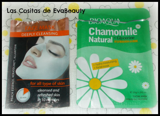Mascarilla facial tissú limpiadora de MARION y de camomila y glicerina de BIOAQUA