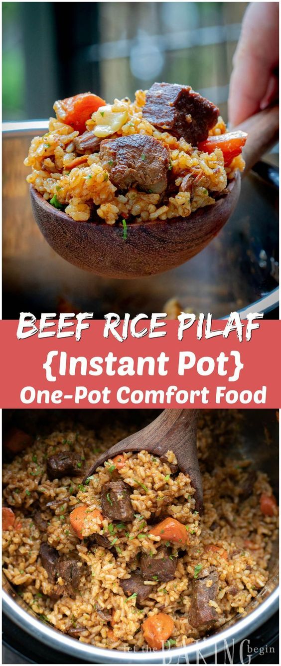 Instant Pot Beef Rice Pilaf