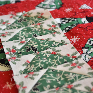 #QuiltBee: Christmas flying geese