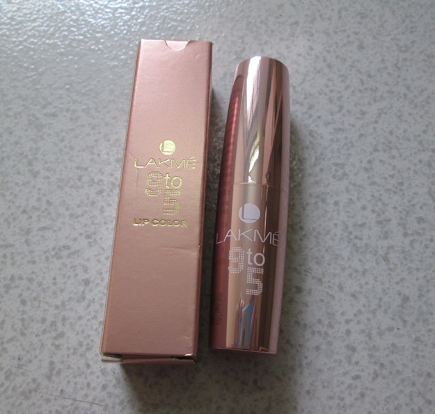 Lakme 9 to 5 Lip Color Oak Table Review, Swatches & LOTD