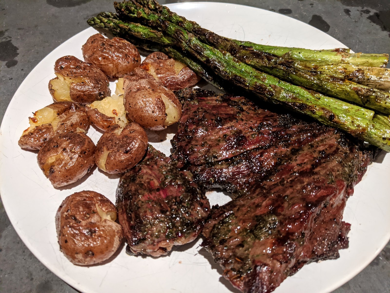 Honey on a razor blade BBQ Rosemarymarinated flank steak