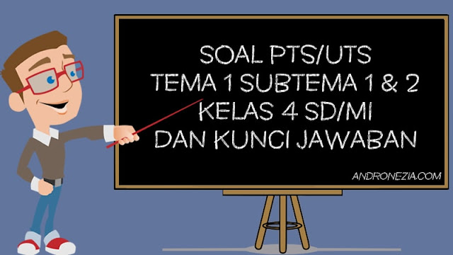 Soal PTS/UTS Kelas 4 Tema 1 Subtema 1 & 2 Semester 1