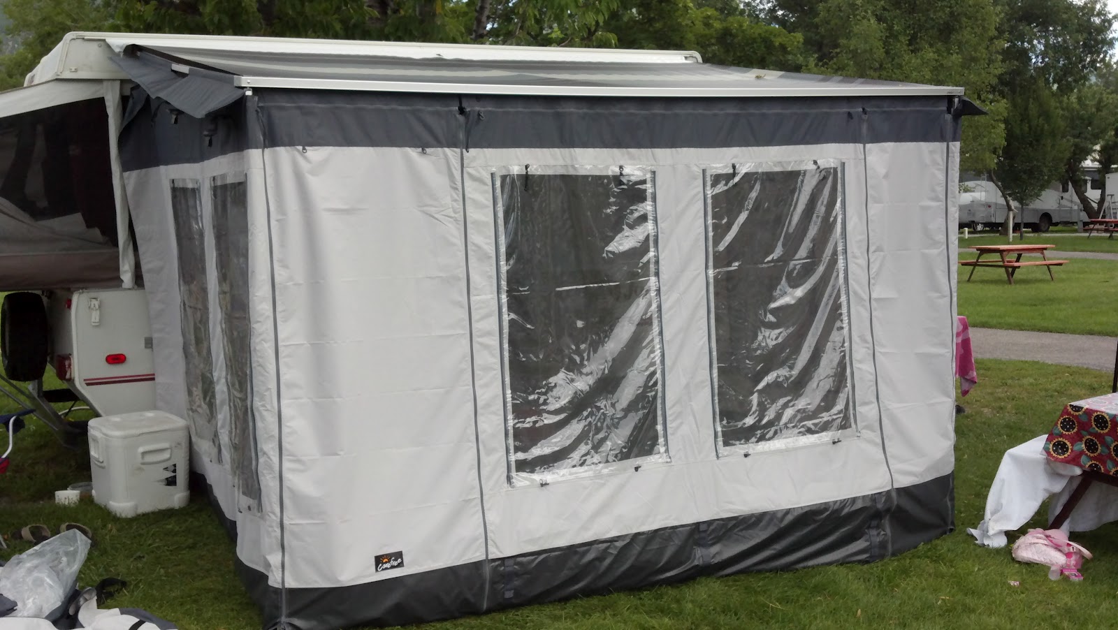 into the RV future Carefree Awning and Buena Vista Room!!