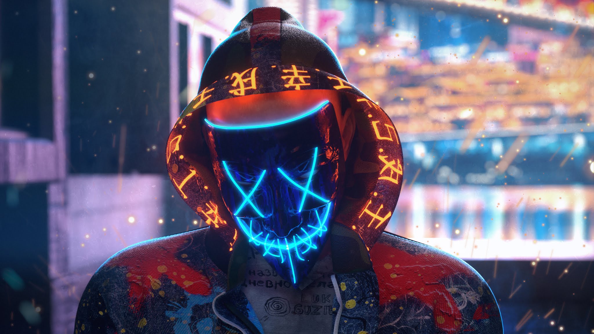 Mask Neon Guy Chakra Wallpaper
