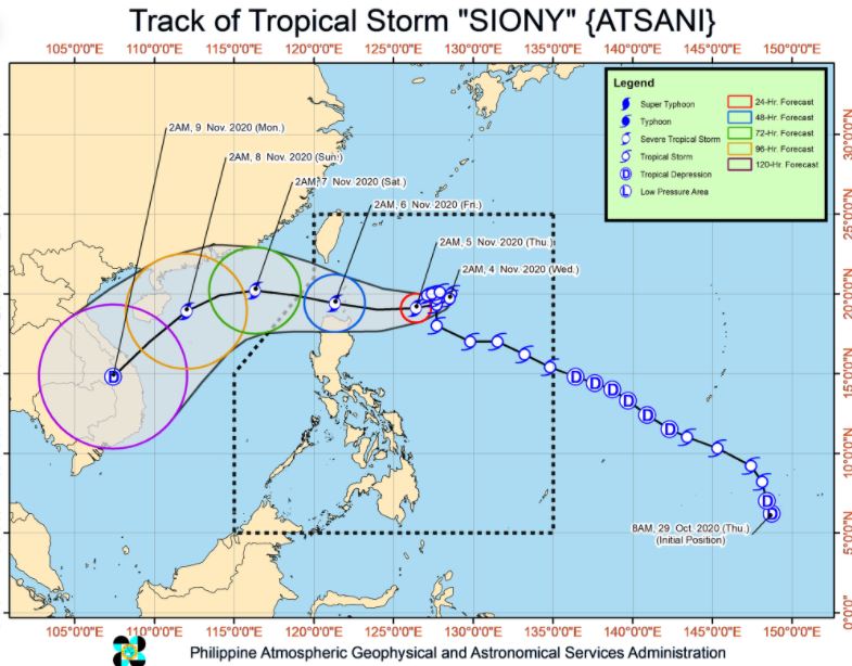 'Bagyong Siony' PAGASA weather update November 4, 2020