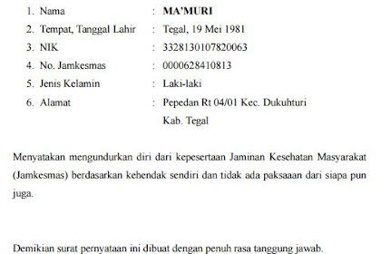 Contoh Surat Pernyataan Jaminan Detil Gambar Online