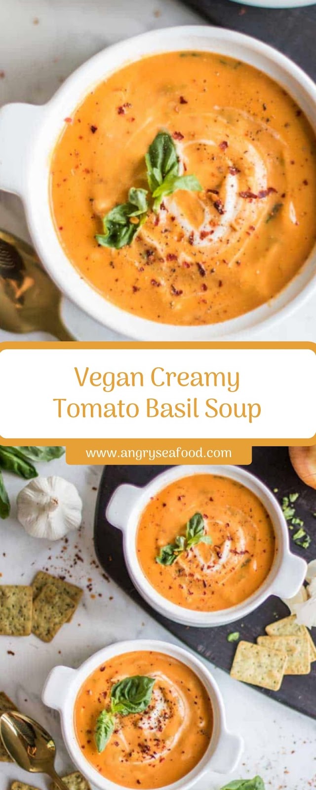 Vegan Creamy Tomato Basil Soup Vegan Creamy Tomato Basil Soup