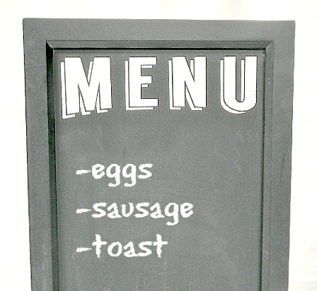 How to Stencil a Chalkboard Menu