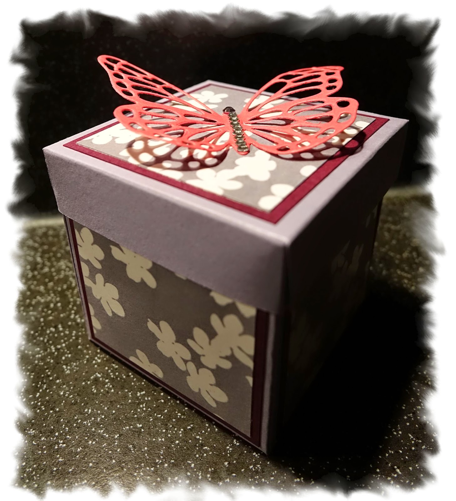 Stamping with Caroline Explosie doos Vlinder Explosion box butterfly