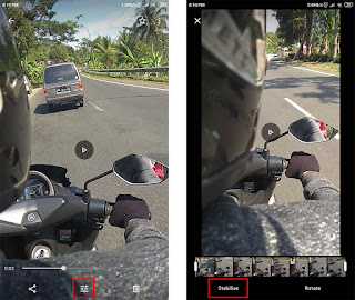 mencari dan menggunakan fitur stabilize google photos agar video tidak bergetar