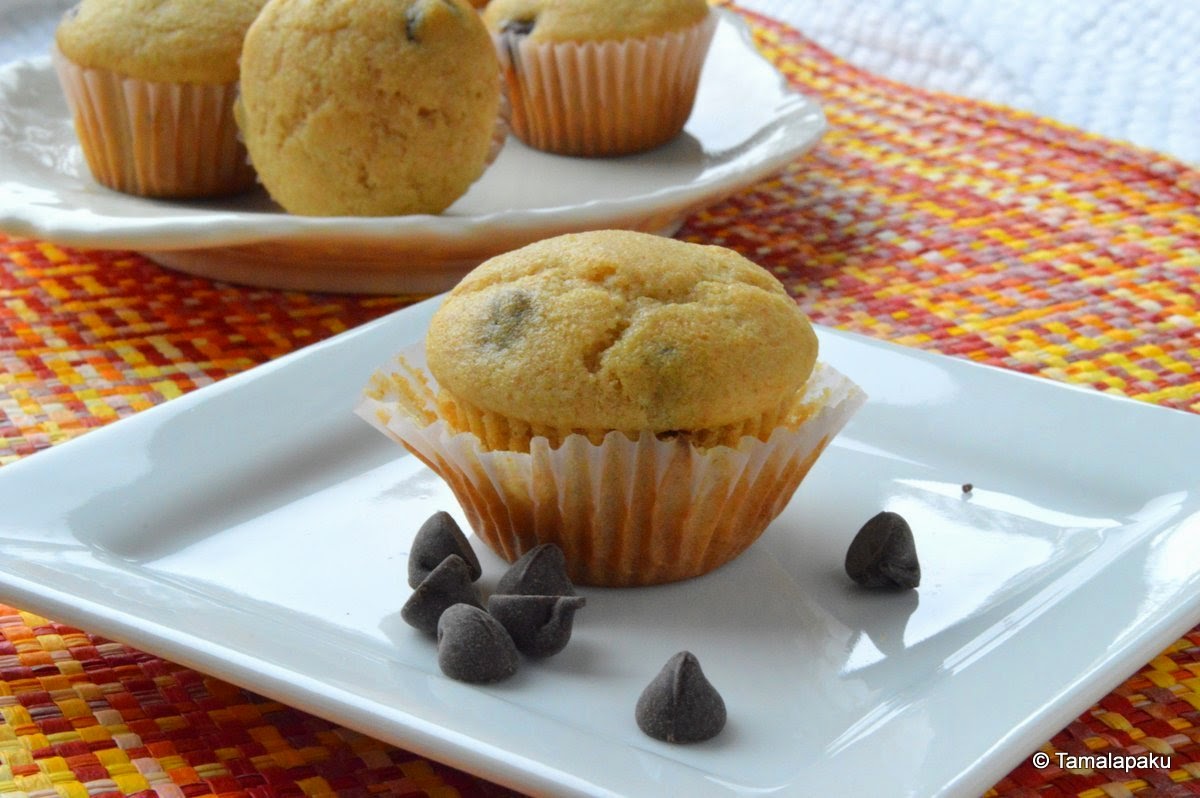 Eggless Chocolate Chip Muffins Tamalapaku