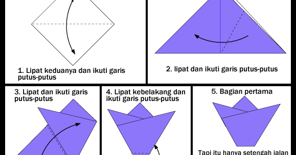 Cara Membuat Origami BUNGA TULIP  Untuk Anak