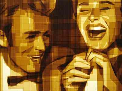 Lukisan dengan isolatif atau lakban