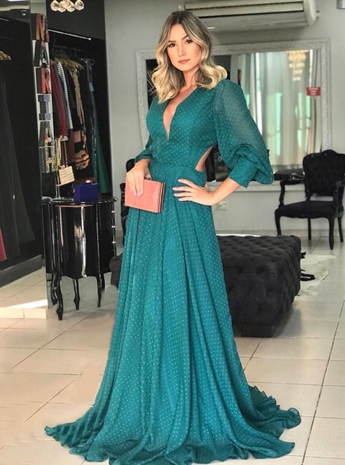 vestido verde esmeralda para madrinha de casamento