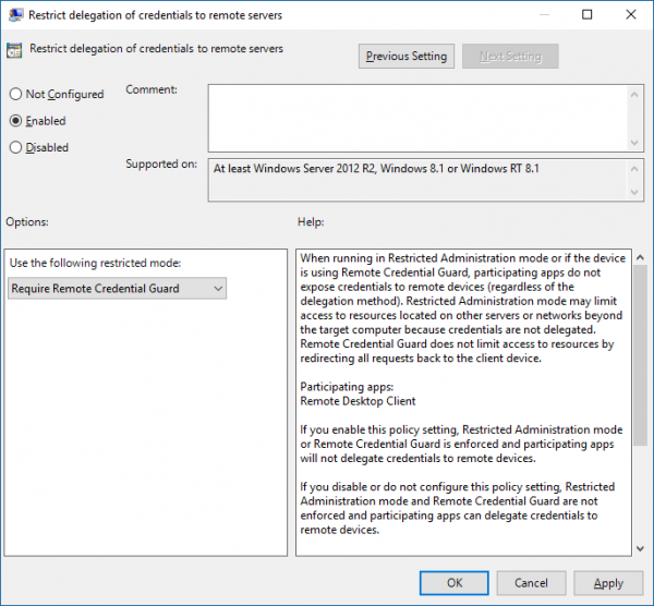 remote-credential-guard-group-beleid