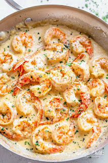 Best Low Carb Recipes - Creamy Garlic Shrimp With Parmesan