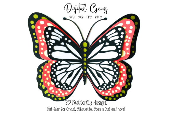 3d Butterfly Design Graphic Best Free Cut Files Svg Download Svg Design Files