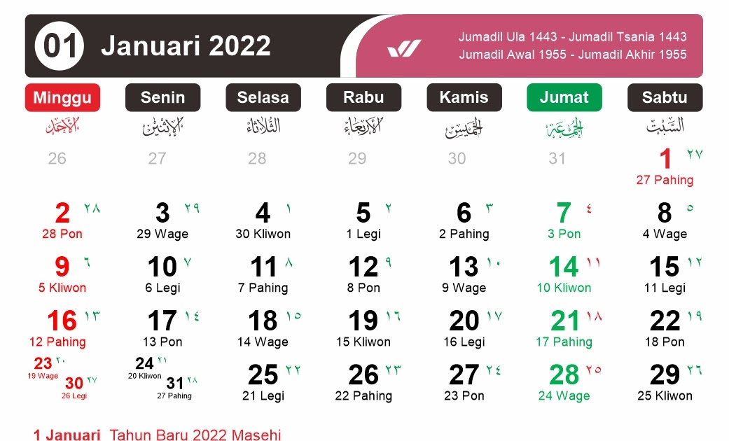 Lengkap kalender 2022 Kalender 2022