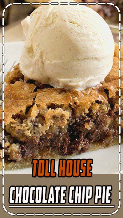 Toll House Chocolate Chip Pie - incredible! It has the classic flavors – a sweet, buttery batter with chocolate chips and walnuts – but in pie form!