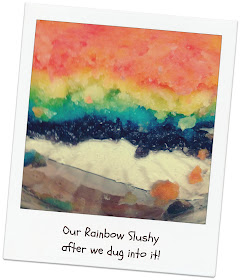 How to make a rainbow slush for a kids party Pinterest