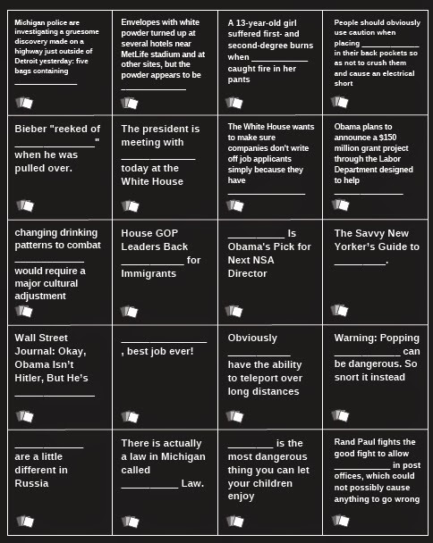 Black Cards Against Humanity