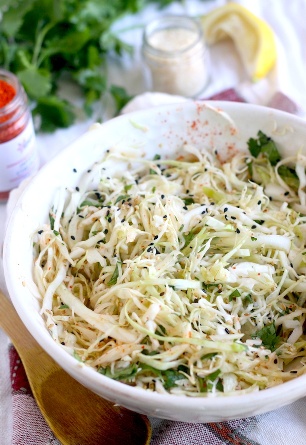 Asian-style Cabbage-Fennel Coleslaw recipe by SeasonWithSpice.com