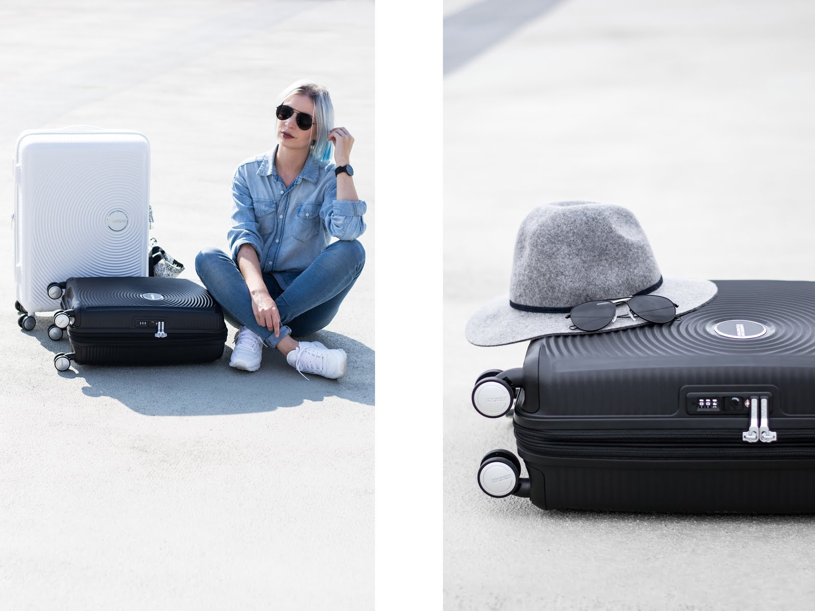american tourister soundbox medium, black, larg, white, suitcase, trolley, cabin case, editorial, meandmyat