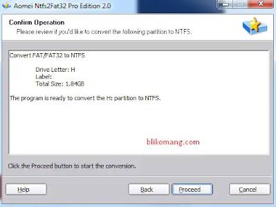 Merubah FAT32 ke NTFS dan Sebaliknya Tanpa Format